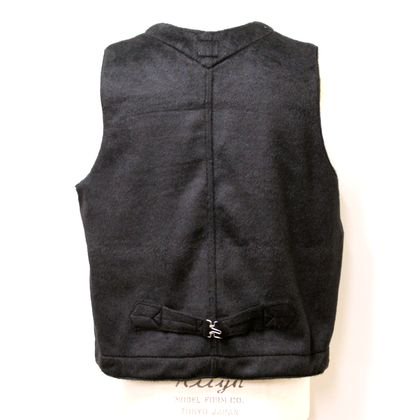 1501-AMB 1 pocket vest（alpaca mohair × poly taffeta / BLACK 