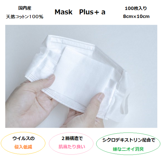 マスクインナーパッド Mask Plus+ α 100枚入 - テイメン 公式オンラインショップ