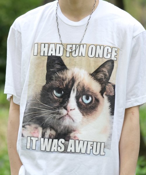 THRIFTY LOOK / 'GRUMPY CAT'PRINT TEE