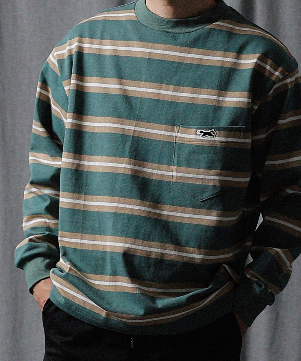 n(n) BY NUMBER (N)INE × PENNEY'S / FOX MULTI BORDER LS TEE