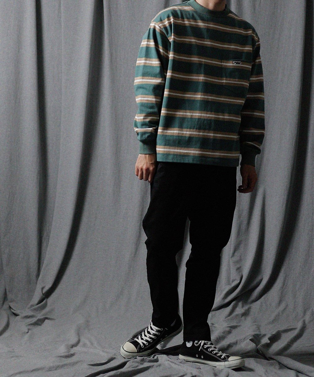 n(n) BY NUMBER (N)INE × PENNEY'S / FOX MULTI BORDER LS TEE