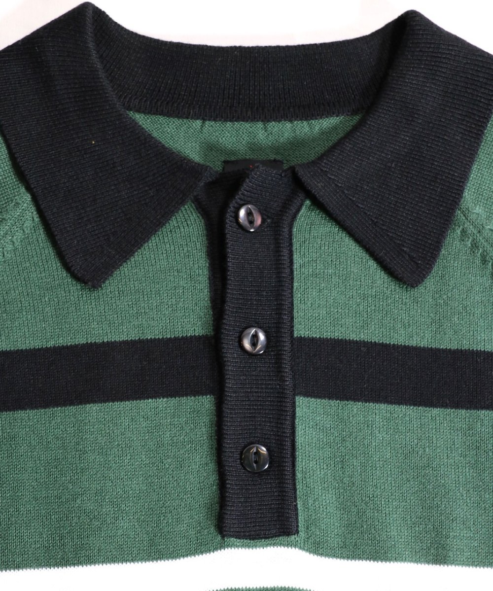 TOWNCRAFT / SURF BORDER KNIT POLO