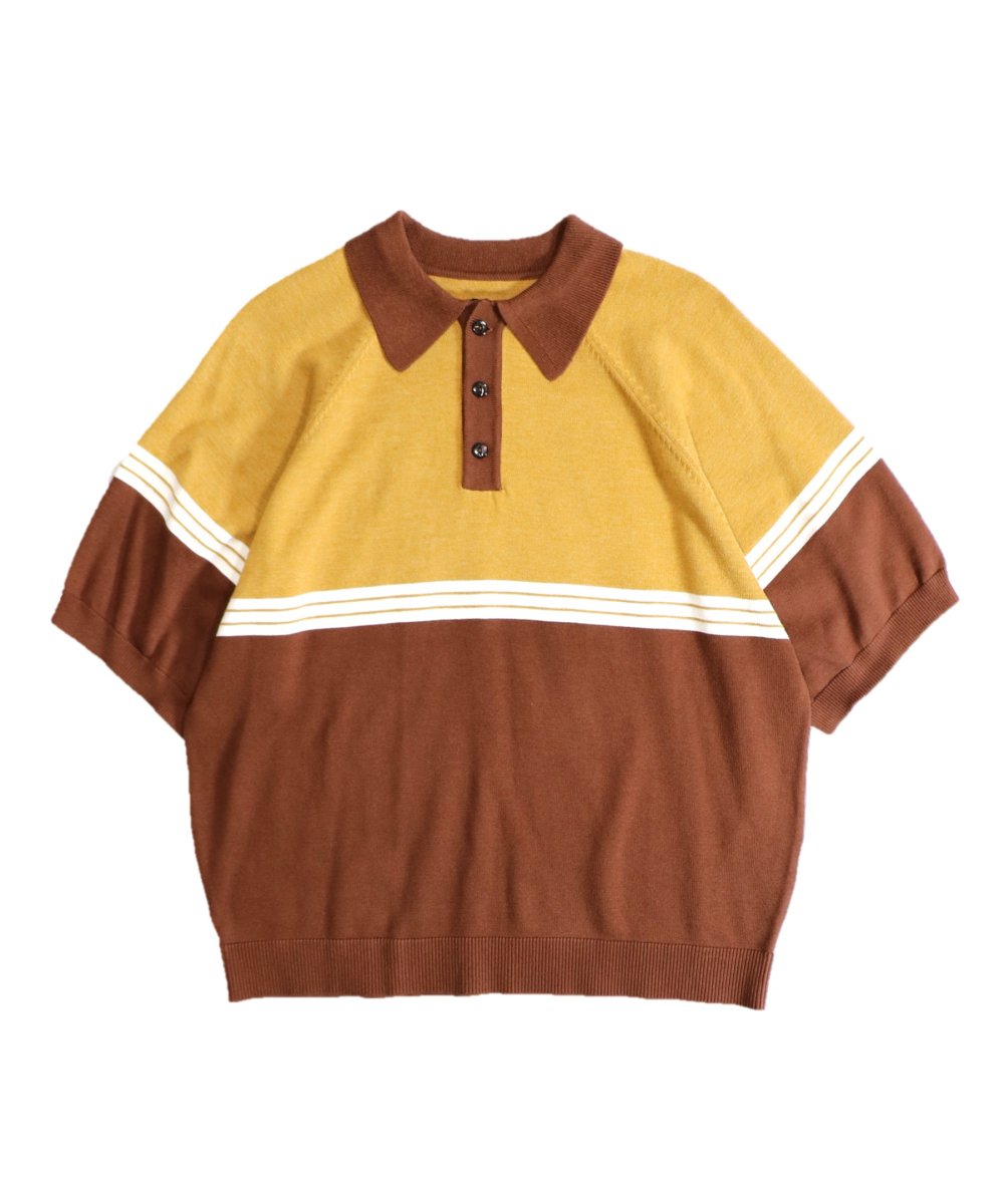 TOWNCRAFT / SURF BORDER KNIT POLO