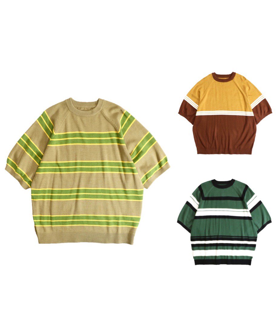 TOWNCRAFT / SURF BORDER KNIT CREW
