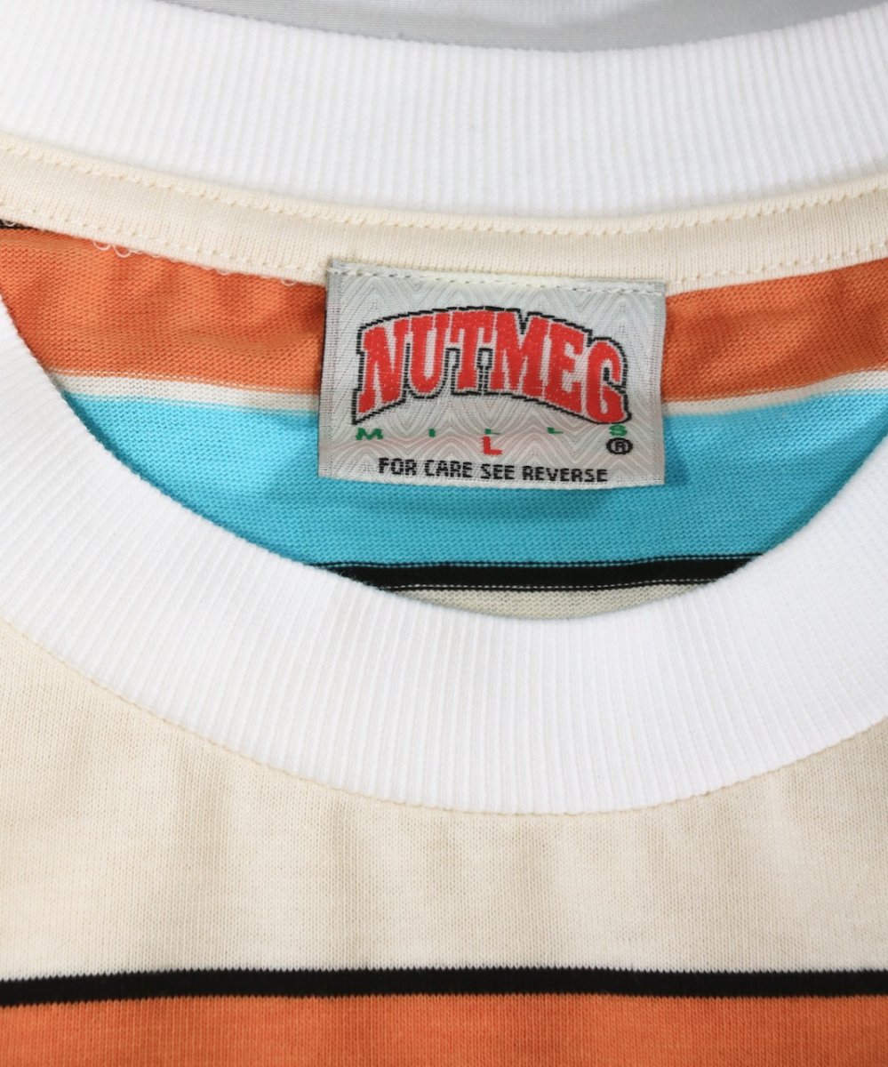 NUTMEG MILLS / EMB BORDER CREW POCKET SS TEE