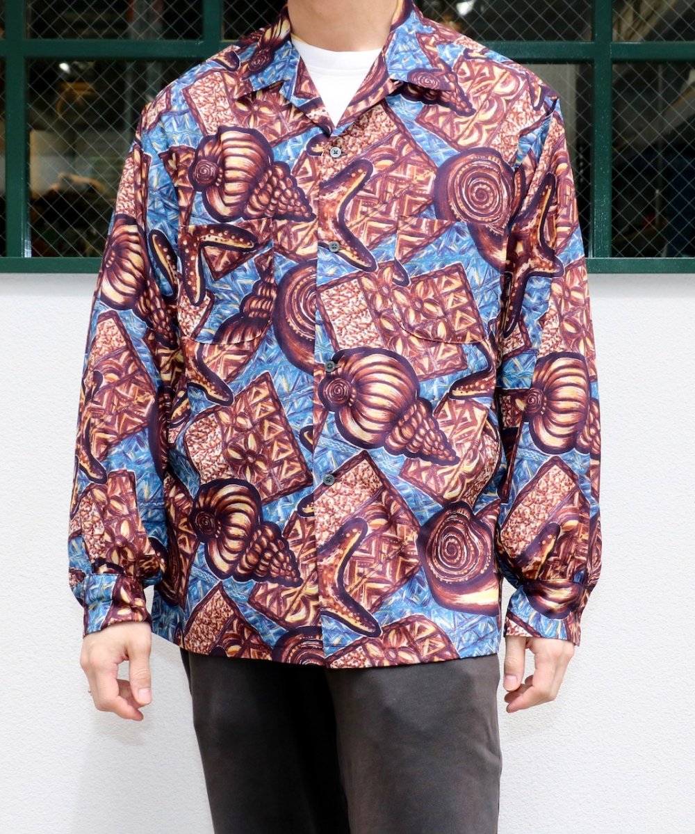 TOWNCRAFT / PRINTED LOOP COLLAR LS SHIRT