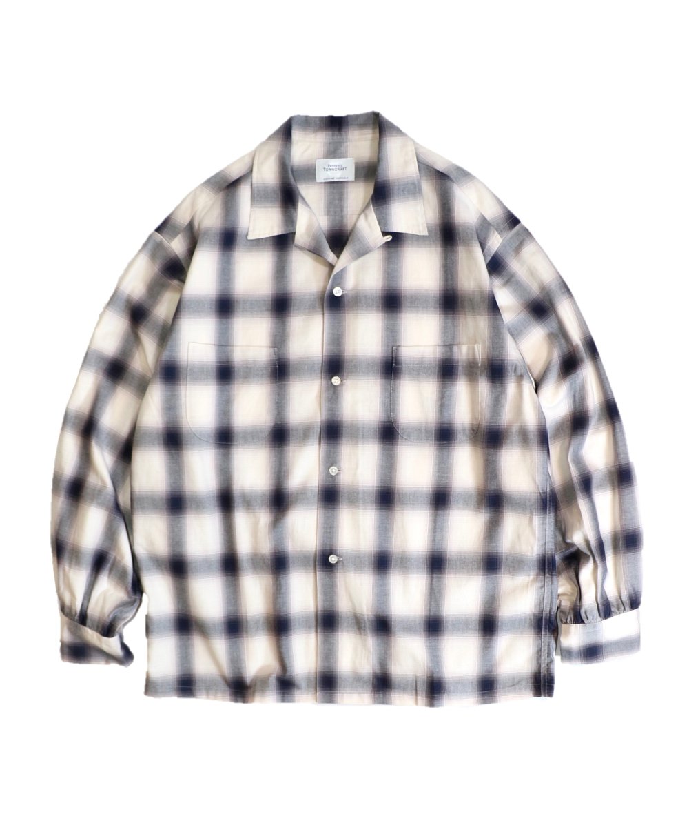 TOWNCRAFT OMBRE  SHIRTS　オンブレシャツ ブラック