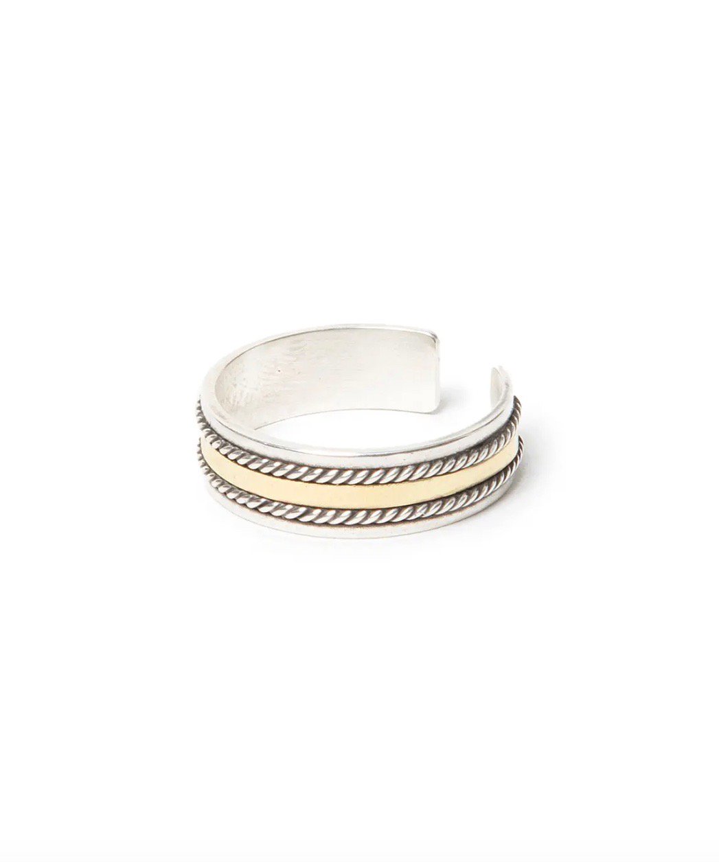 HOBO / ROPE RING 925 SILVER with BRASS(HB-A4106)