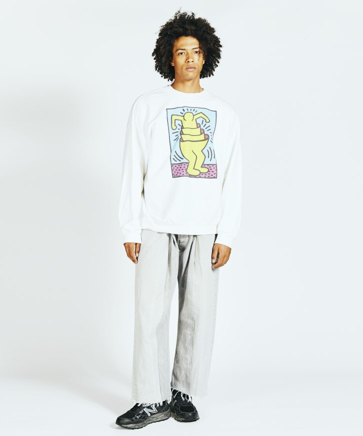 KEITH HARING / PRINTED CREW SWEAT