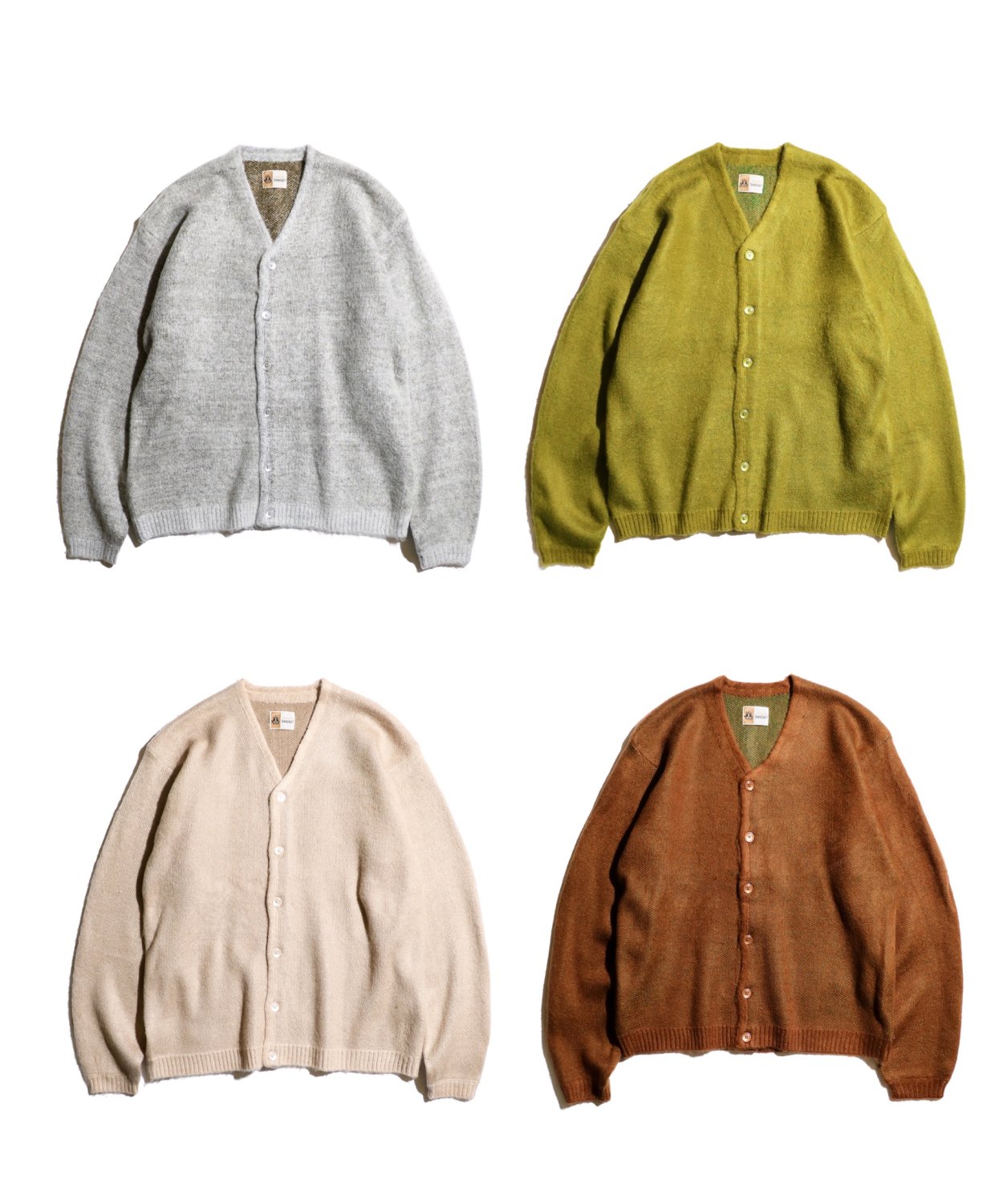 GREEN ١TOWNCRAFT / SHAGGY COLOR CARDIGAN
