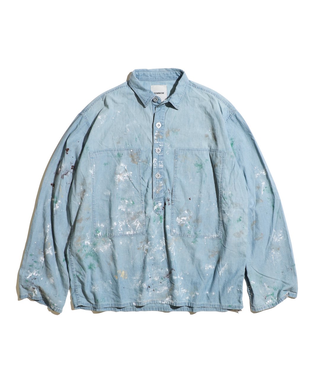 BOWWOW / US ARMY PULLOVER CHAMBRAY SHIRTS PAINTED