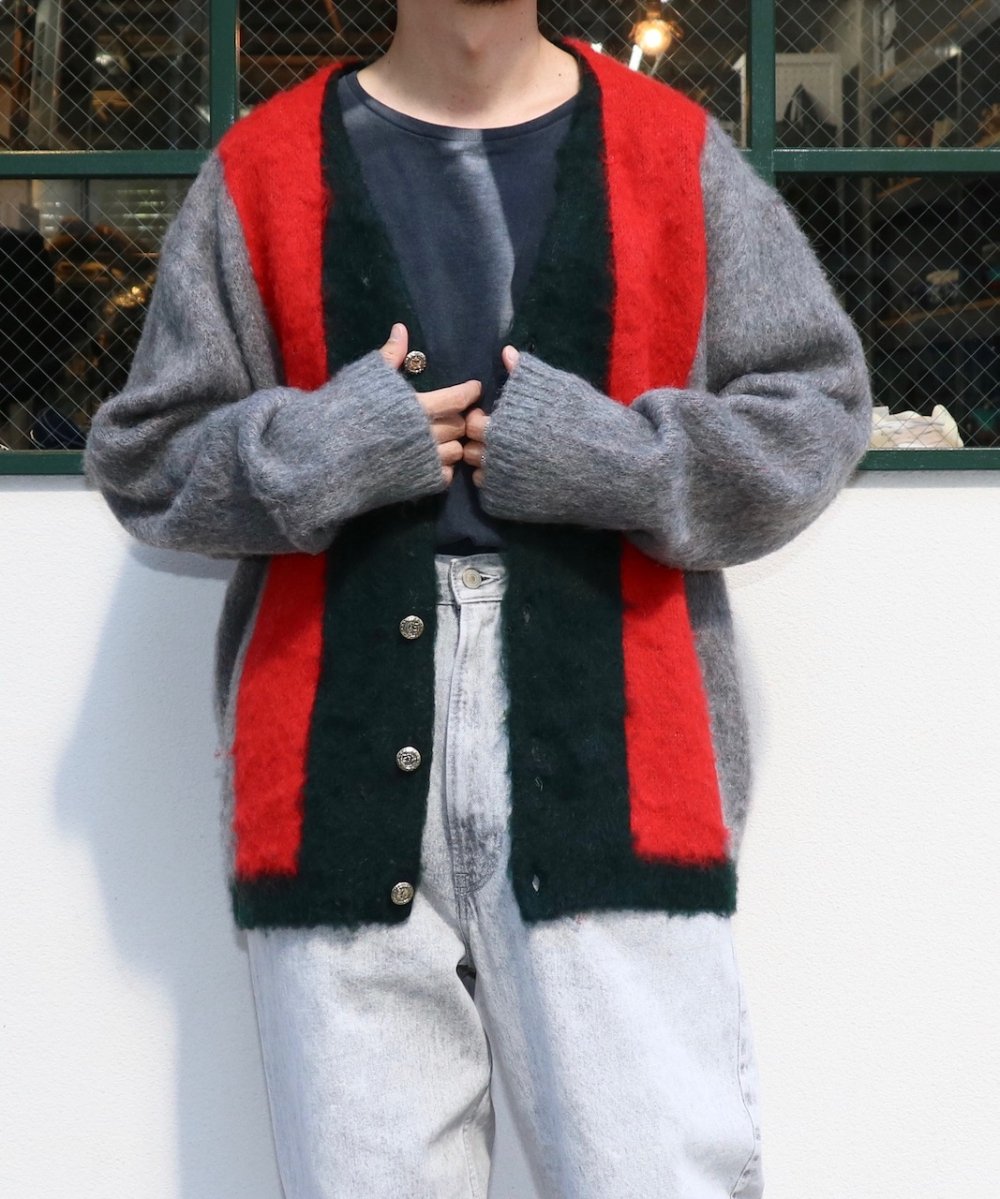 TOWNCRAFT / VINTAGE MOHAIR STRIPE CARDIGAN