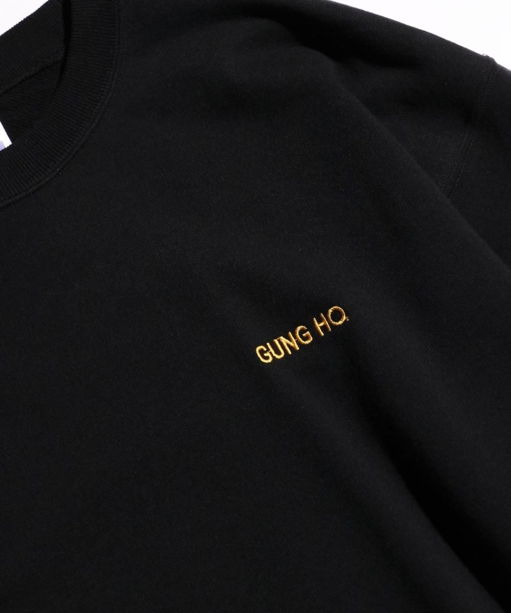 WEB限定】GUNG HO / EMB CREW NECK SWEAT