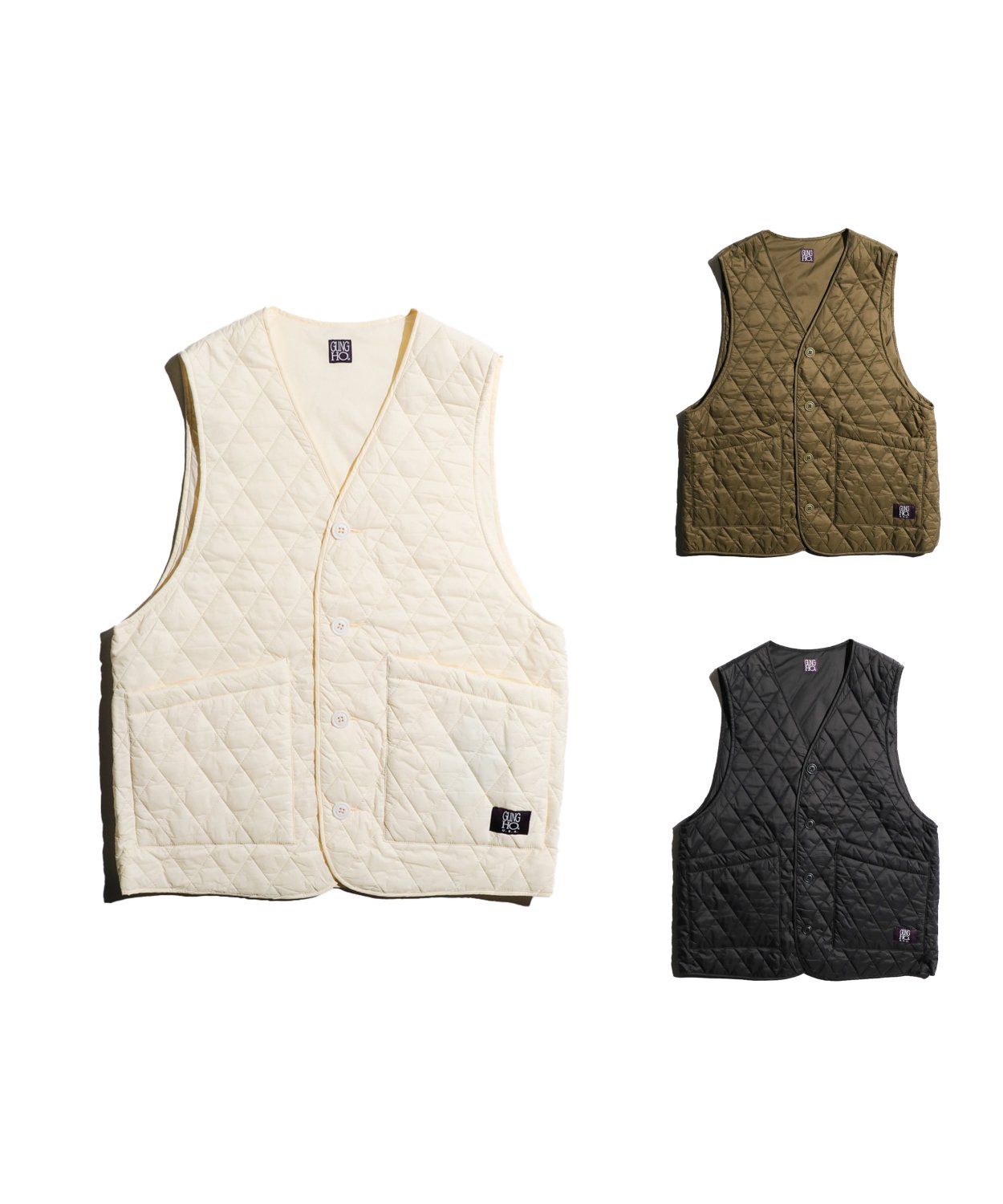 WEB限定】GUNG HO / WOMENS QUILTING VEST