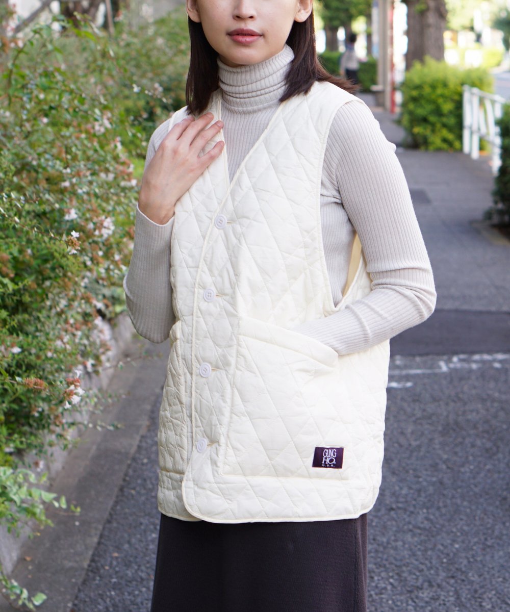 WEB限定】GUNG HO / WOMENS QUILTING VEST