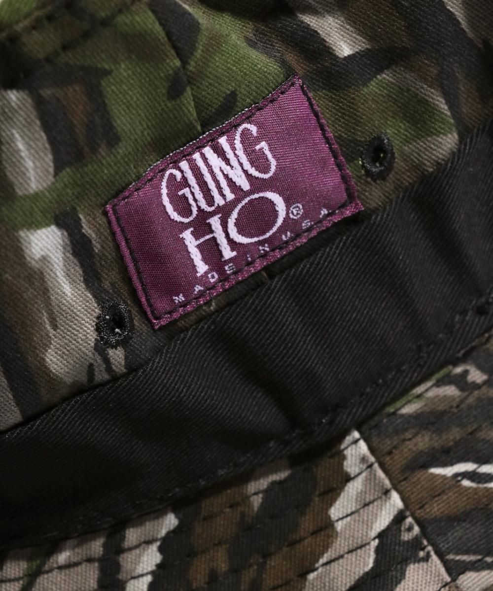 希少◎【USA製】GUNG HO ヒッコリー　短つばキャップ　vintage 希少◎【USA製】GUNG HO ヒッコリー 短つばキャップ vintage