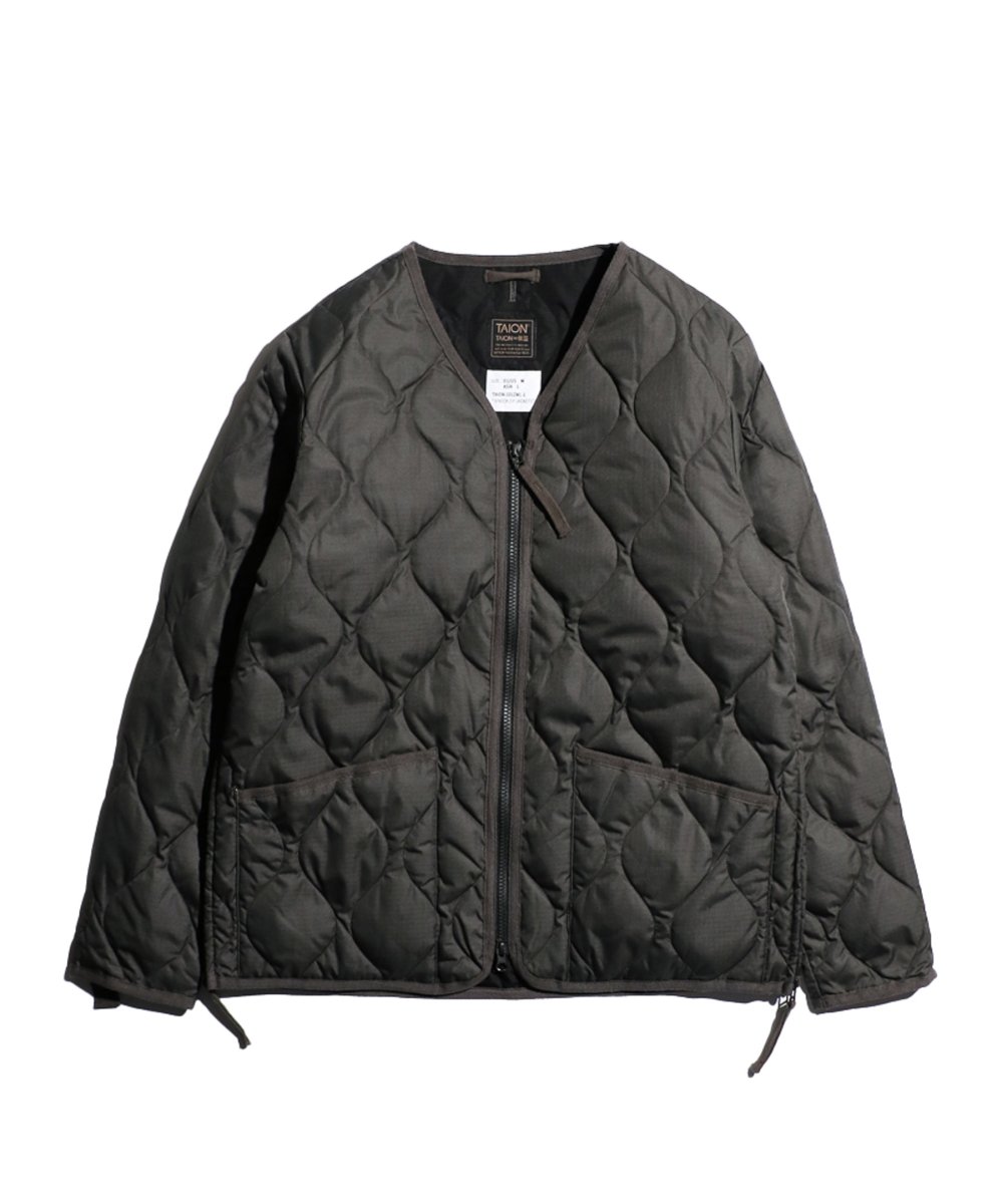 WEB限定】TAION / MILITARY W-ZIP VNECK DOWN JACKET(TAION-101ZML-1)