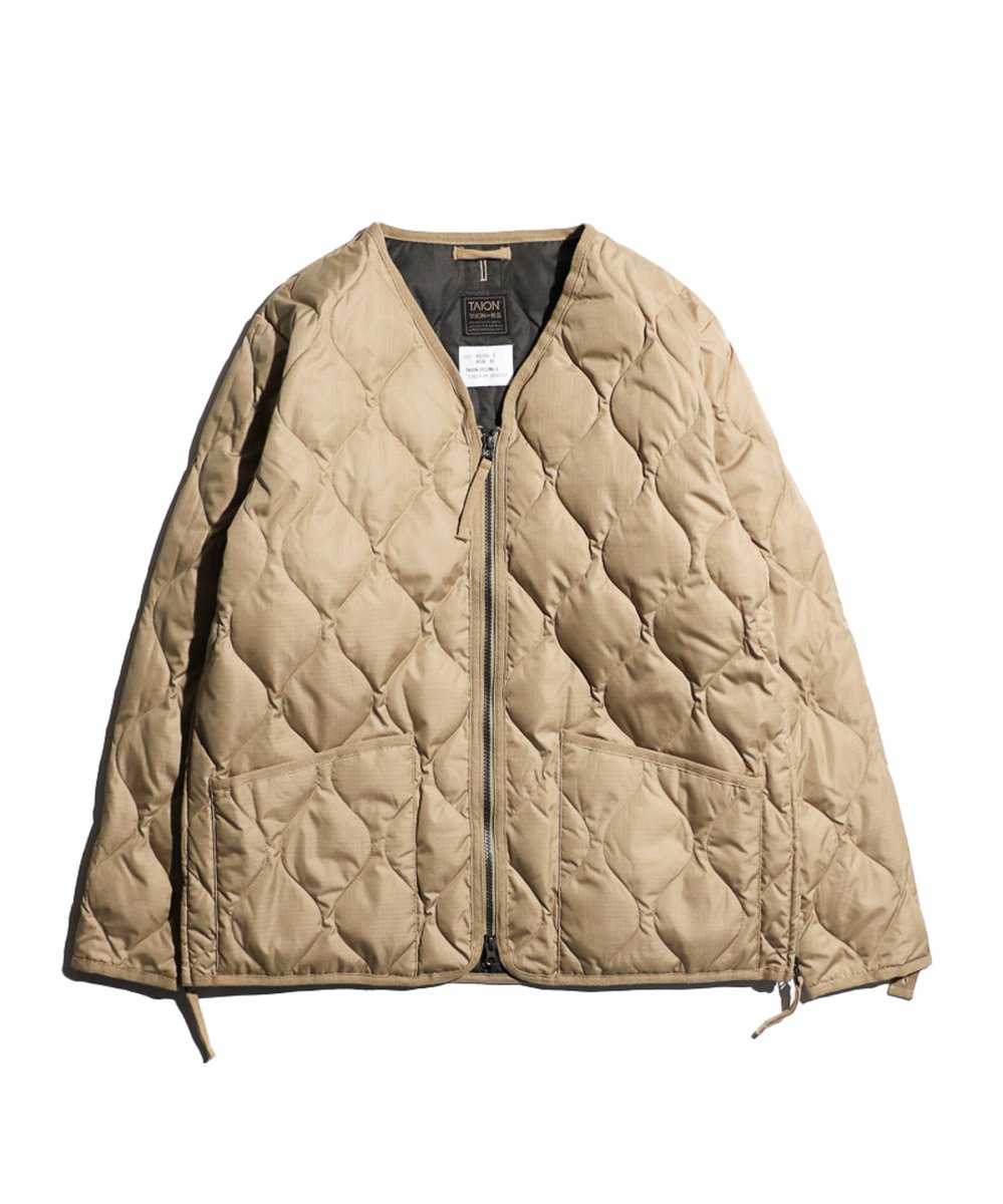 WEB限定】TAION / MILITARY W-ZIP VNECK DOWN JACKET(TAION-101ZML-1)