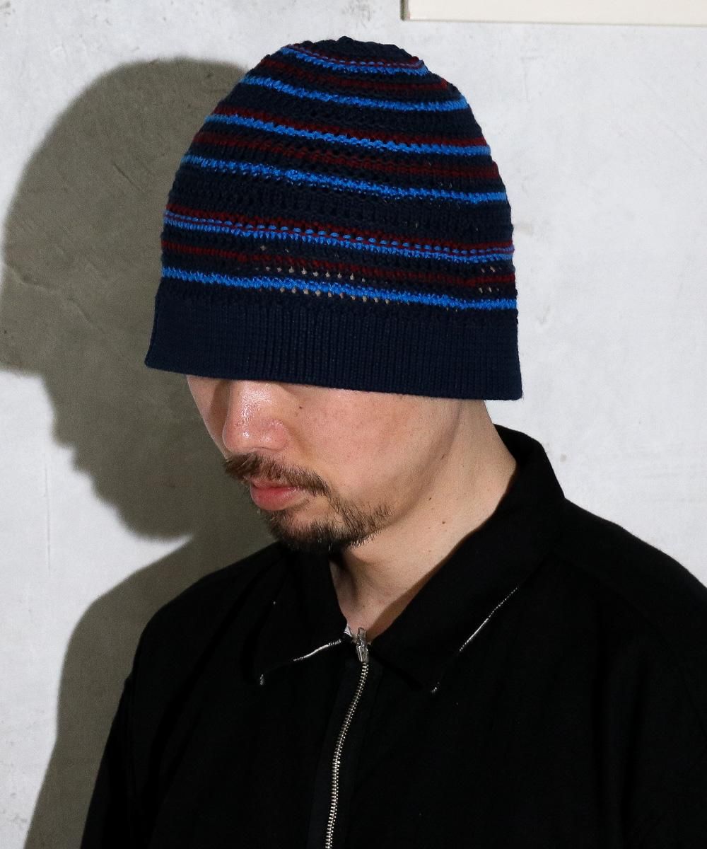 SandWaterr / RESEARCHED KNIT HAT COTTON LINEN MIX YARN