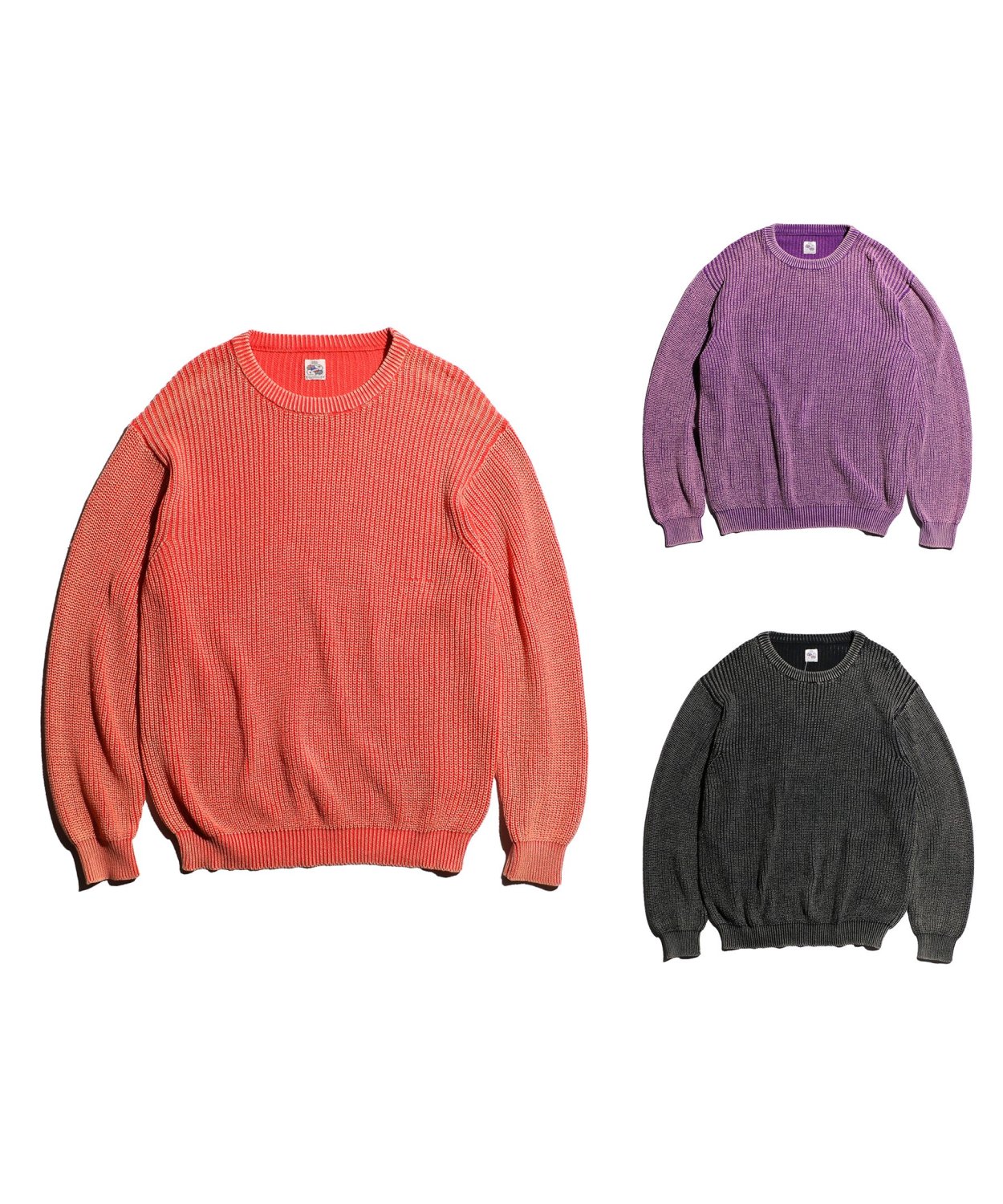 SUNNY SPORTS / LOW GUAGE CREW NECK SWEATER