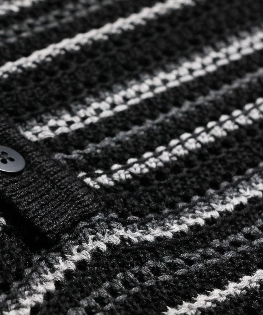 SandWaterr / RESEARCHED KNIT POLO SS COTTON LINEN MIX YARN