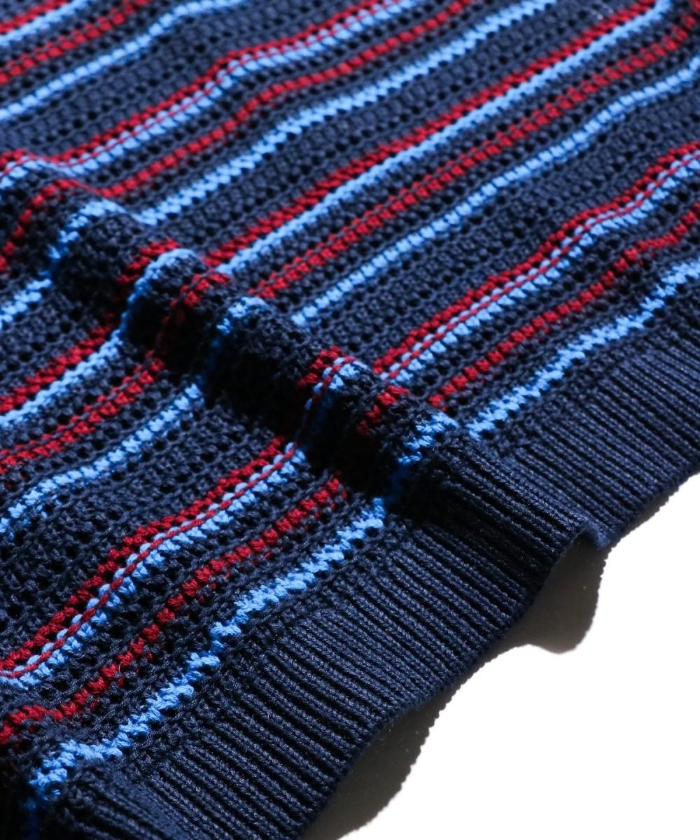 SandWaterr / RESEARCHED KNIT POLO SS COTTON LINEN MIX YARN
