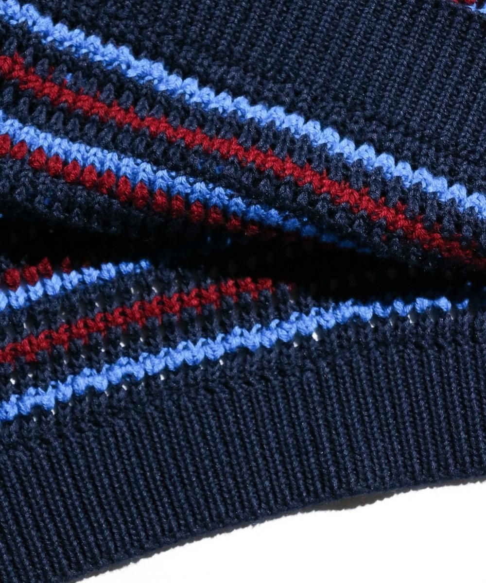 SandWaterr / RESEARCHED KNIT POLO SS COTTON LINEN MIX YARN