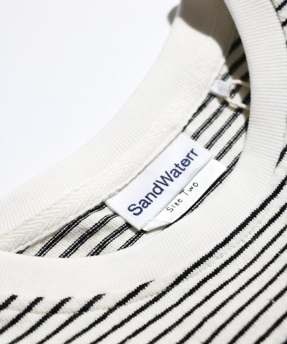 SandWaterr / ORGANIZED TEE NS 9OZ COTTON JERSEY BORDER(SW-C0216)