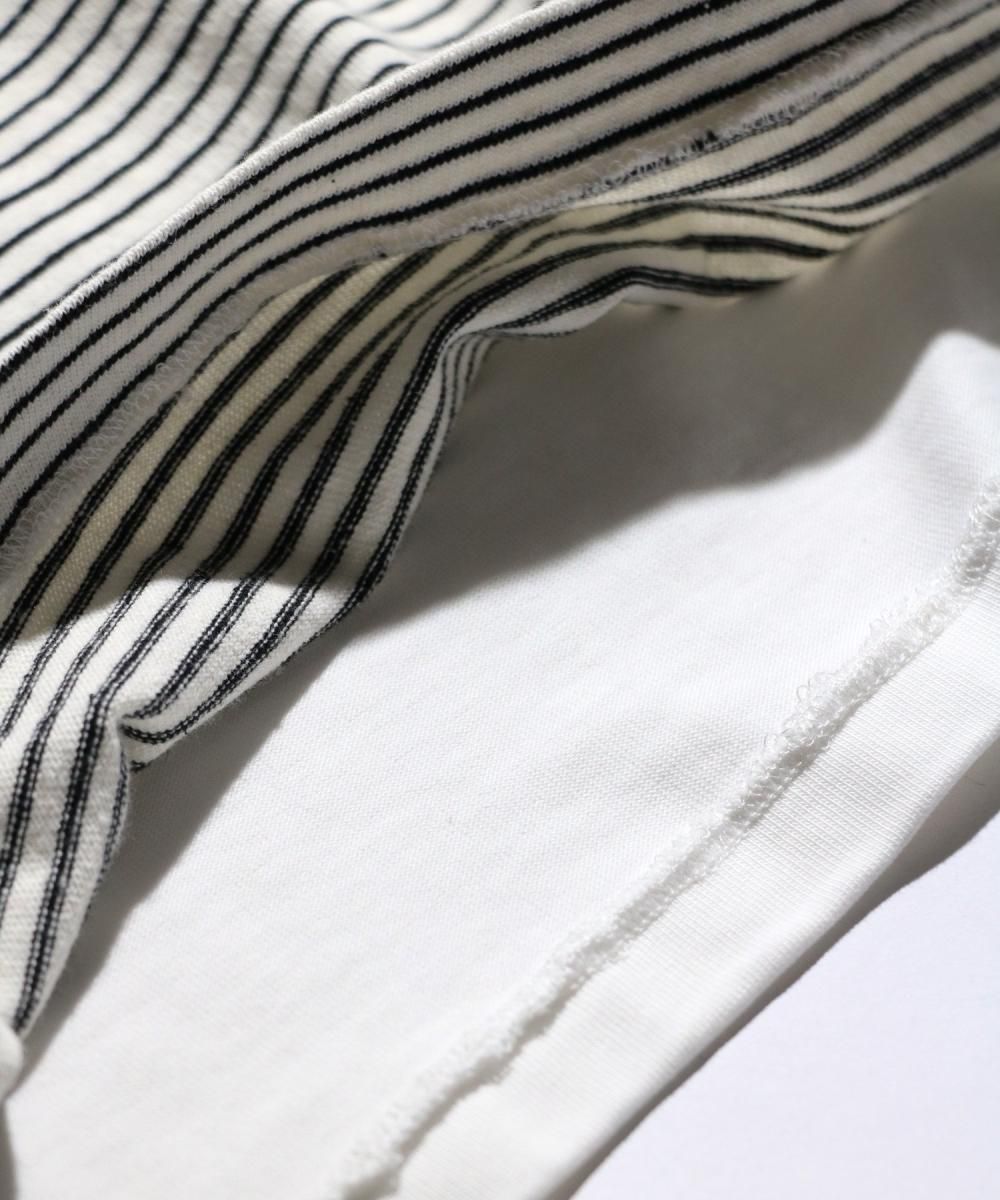 サンドウォータSandwaterr ORGANIZED TEE NS SandWaterr - ORGANIZED TEE NS / COTTON JERSEY (WHITE)【Hoen