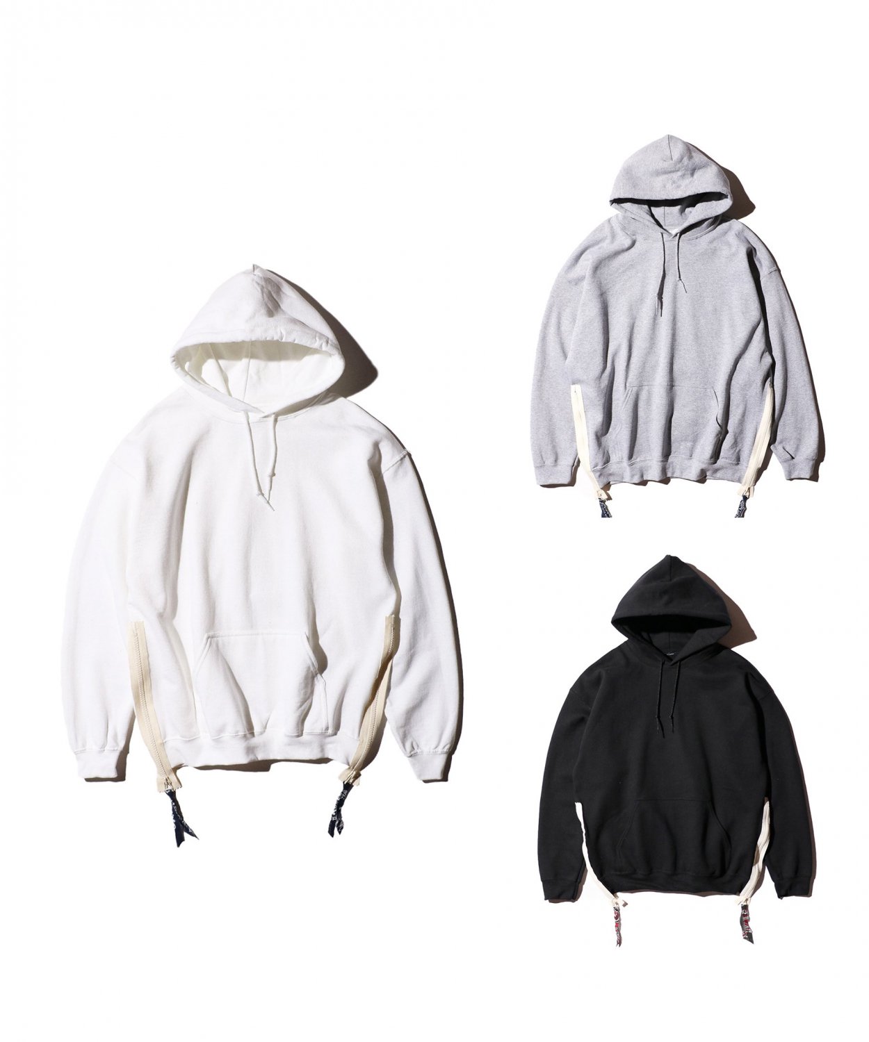 THRIFTY LOOK / SIDE ZIP REMAKE HOODIE