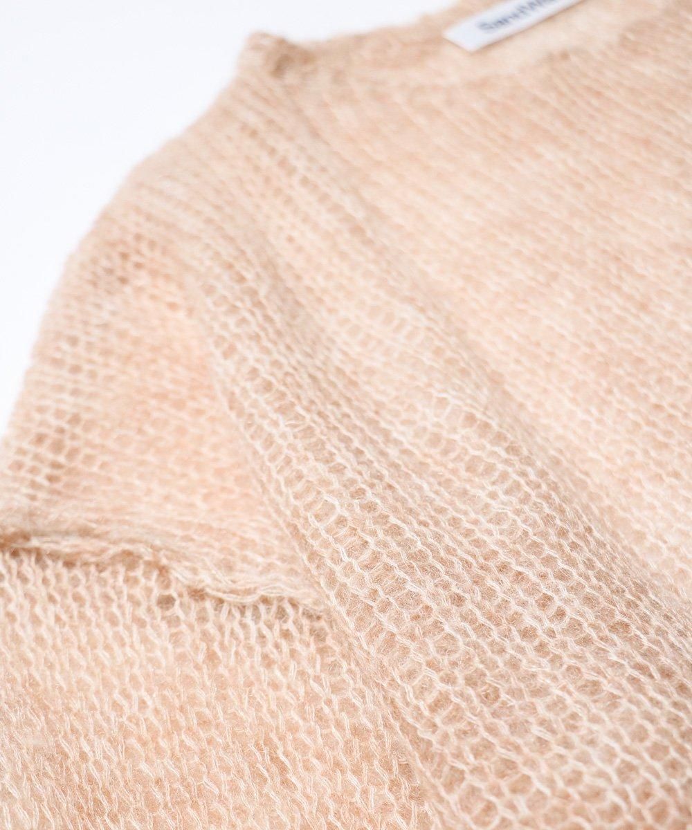 SandWaterr / RESEARCHED BOAT NECK SWEATER / MOHAIR MIX YARN