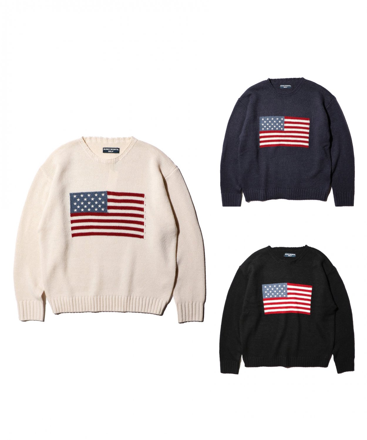 SUNNY SPORTS GOLF / FLAG CREW SWEATER