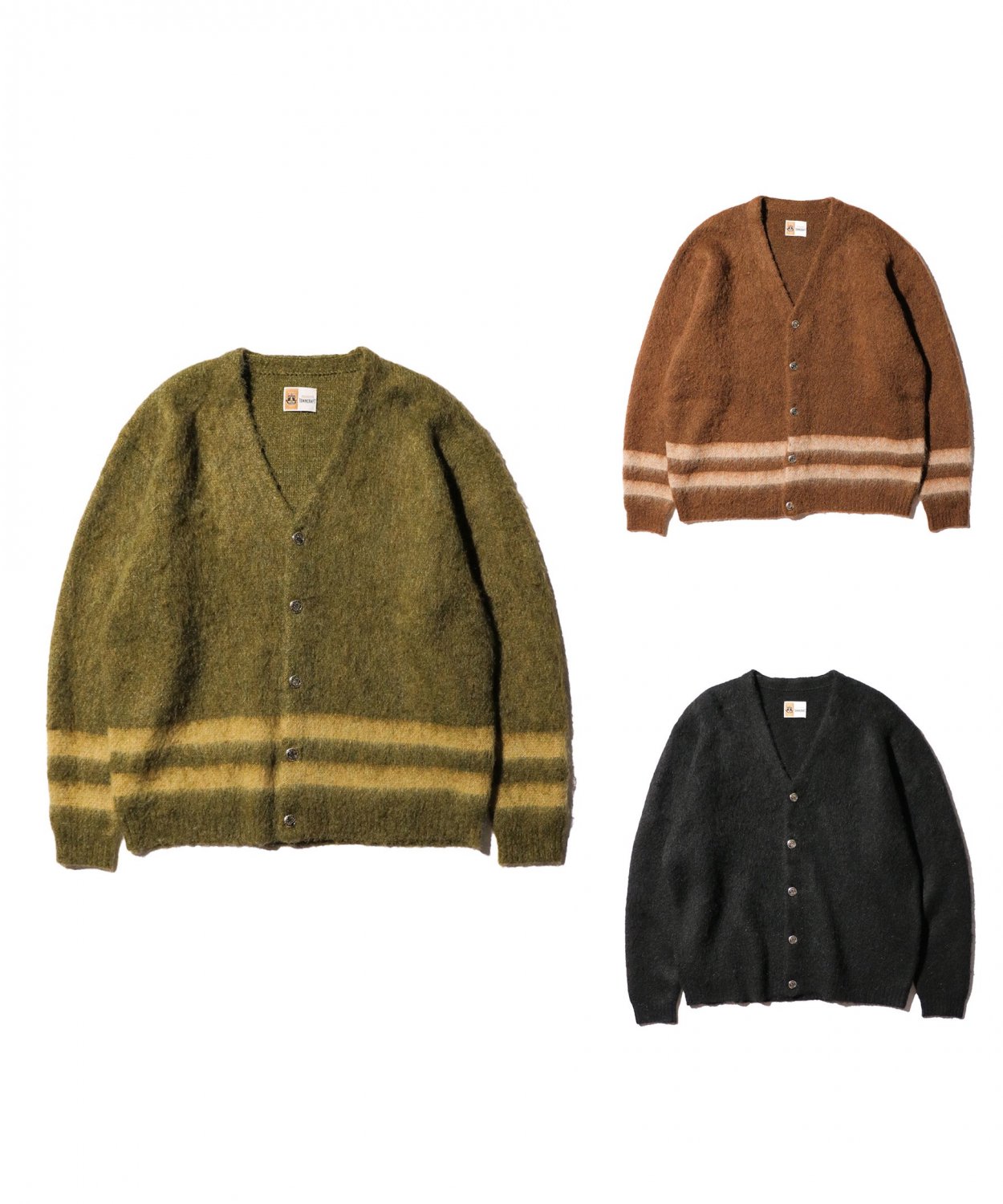 TOWNCRAFT / VINTAGE MOHAIR STRIPE CARDIGAN