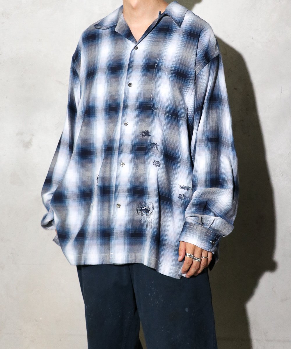 BOWWOW / RAYON CHECK SHIRTS REPAIRED BW242-RCSR