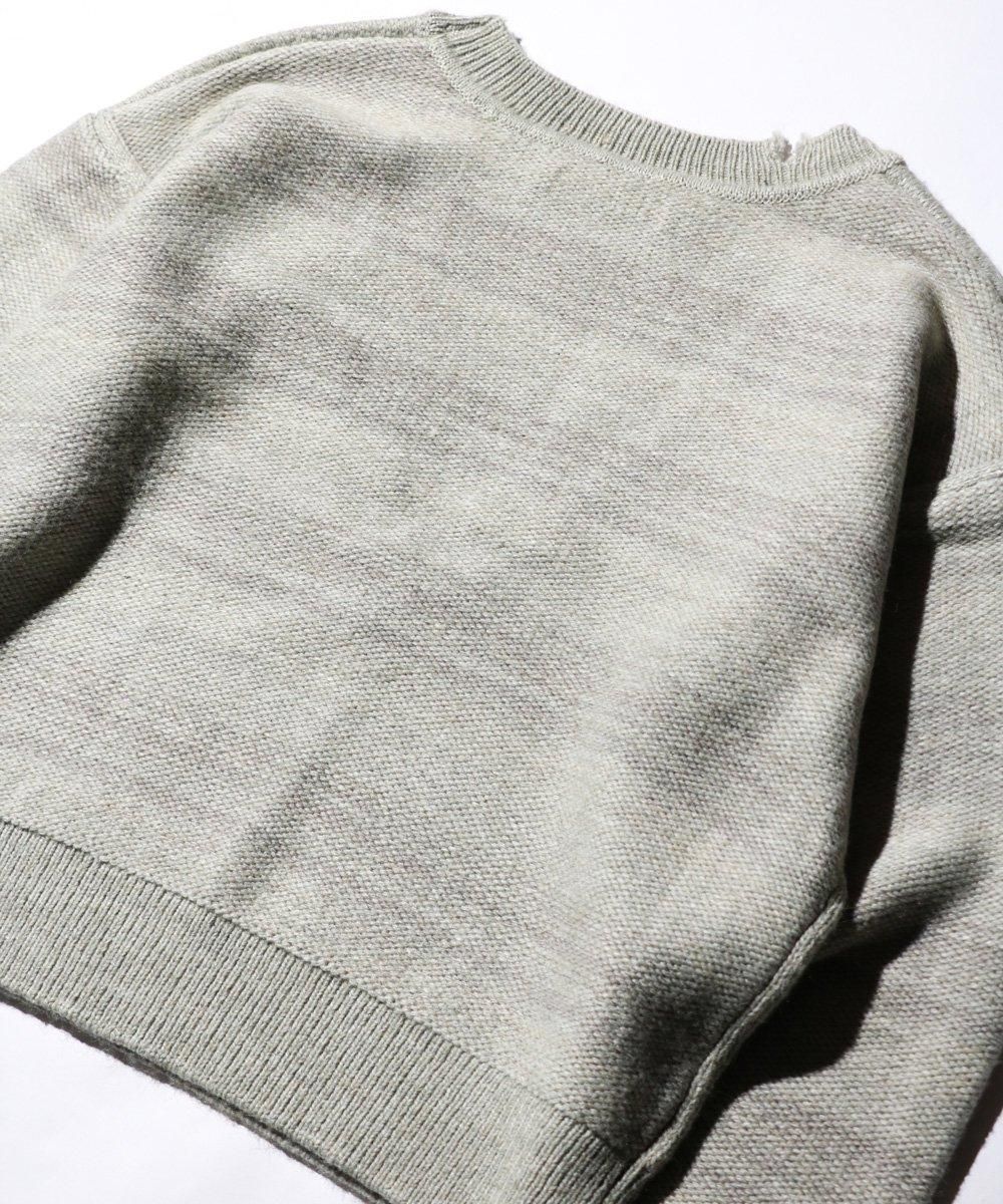 SandWaterr / ORGANIZED V NECK BORDER SWEATER/ A/W MIX YARN