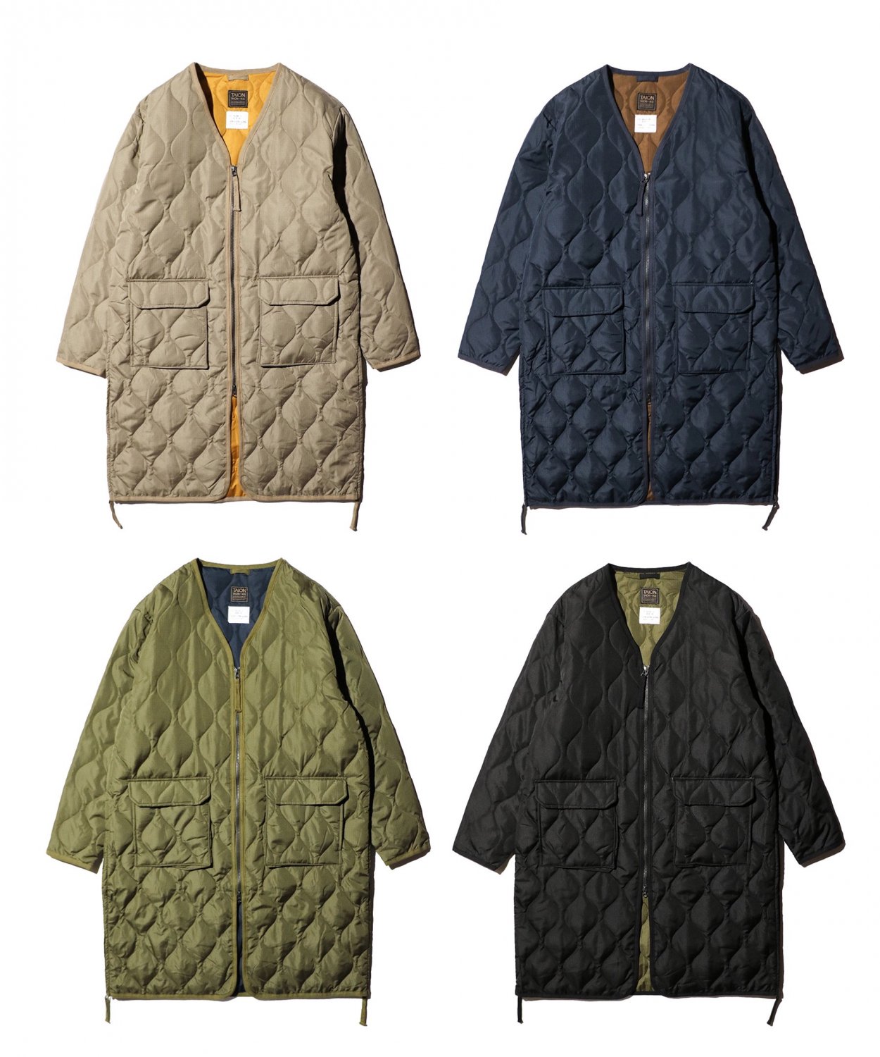 WEBTAION / MILITARY V NECK ZIP DOWN COAT