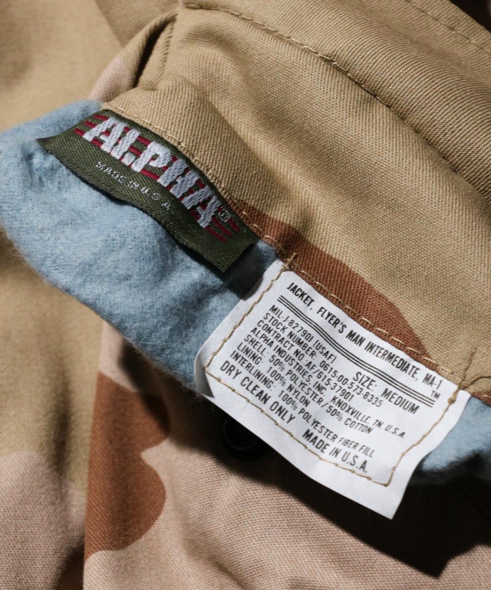 U.S MILITARY / ALPHA 90S MA-1 FLIGHT JACKET DEAD STOCK