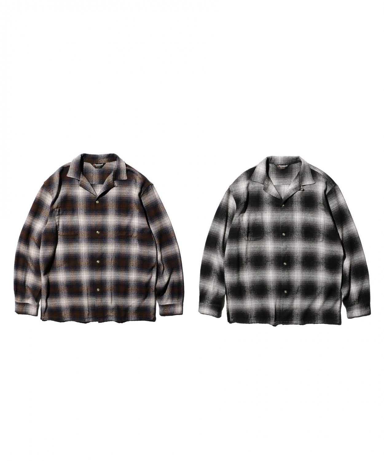 TOWNCRAFT / 60S LOOP COLLAR NEL OMBRE SHIRTS