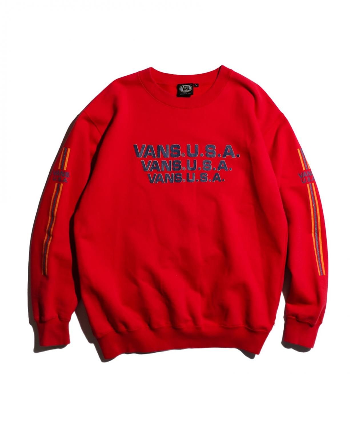 VINTAGE / OLD VANS U.S.A PRINT CREW NECK SWEAT