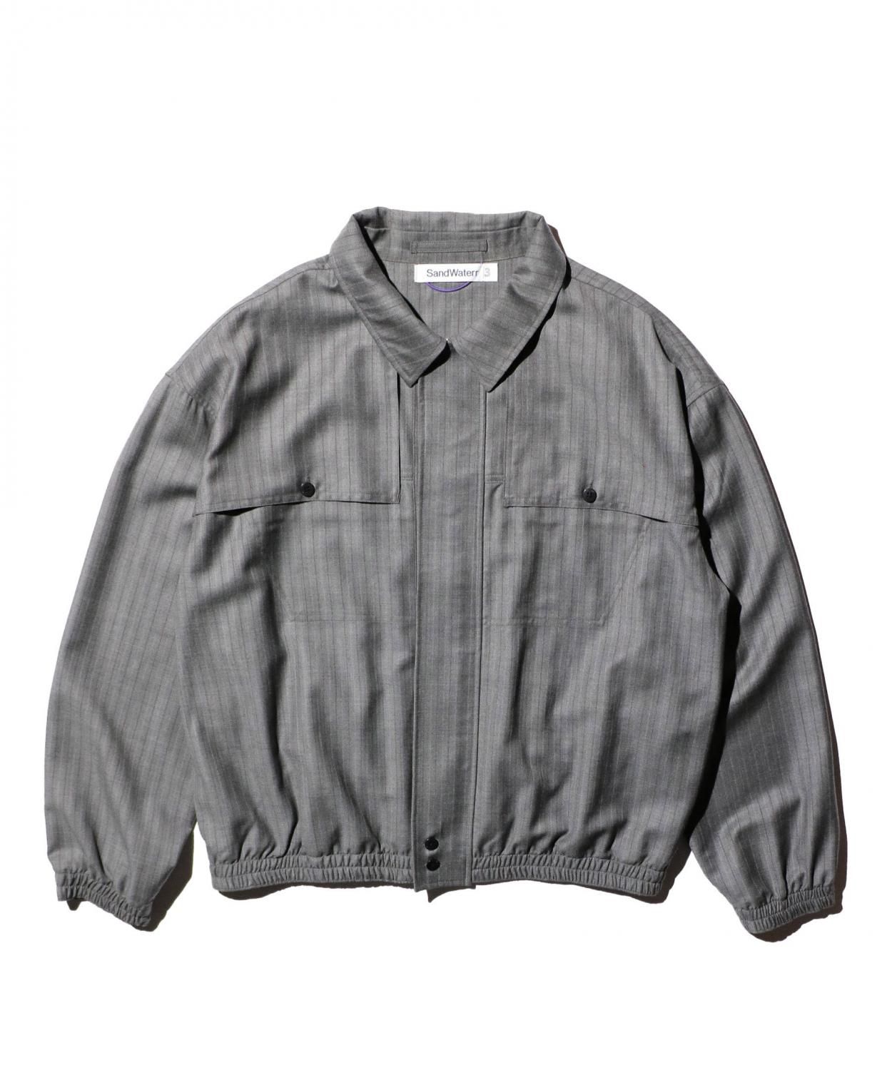 SandWaterr / RESEARCHED BLOUSON / SUMMER WOOL SATIN (SW-J0406)