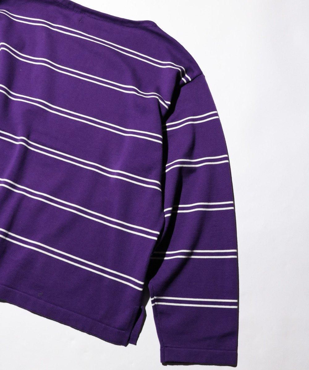 SandWaterr / ORGANIZED BORDER SWEATER / COTTON YARN (SW-K0401)