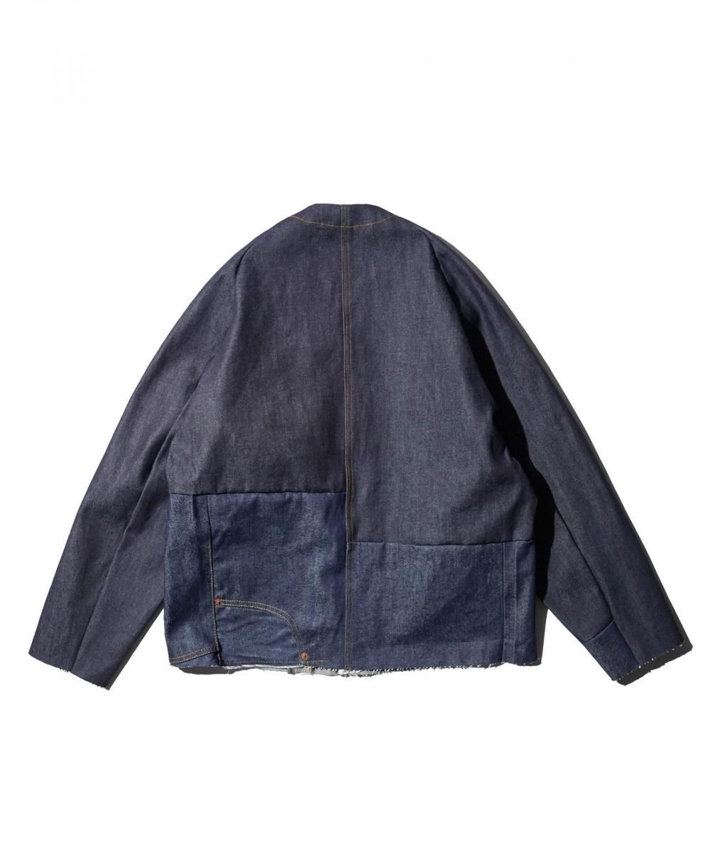 新品【THRIFTY LOOK】DENIM REMAKE JACKET リジット THRIFTY