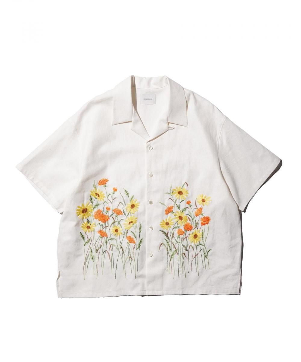 superNova. / Aloha shirt - Flower garden embroidery (SN-571A