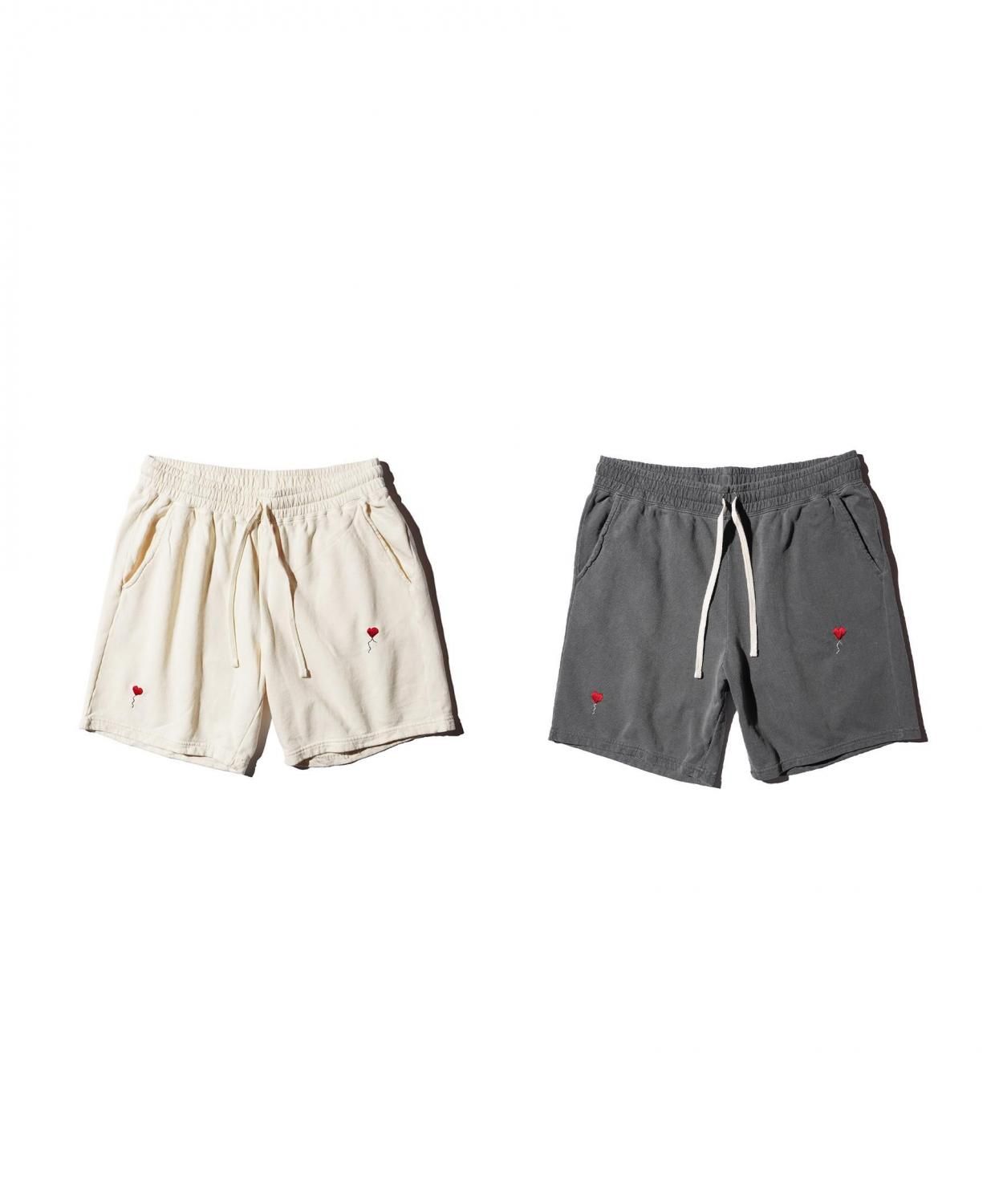 THRIFTY LOOK / HEART BALLOON EMBROIDERY SWEAT SHORTS