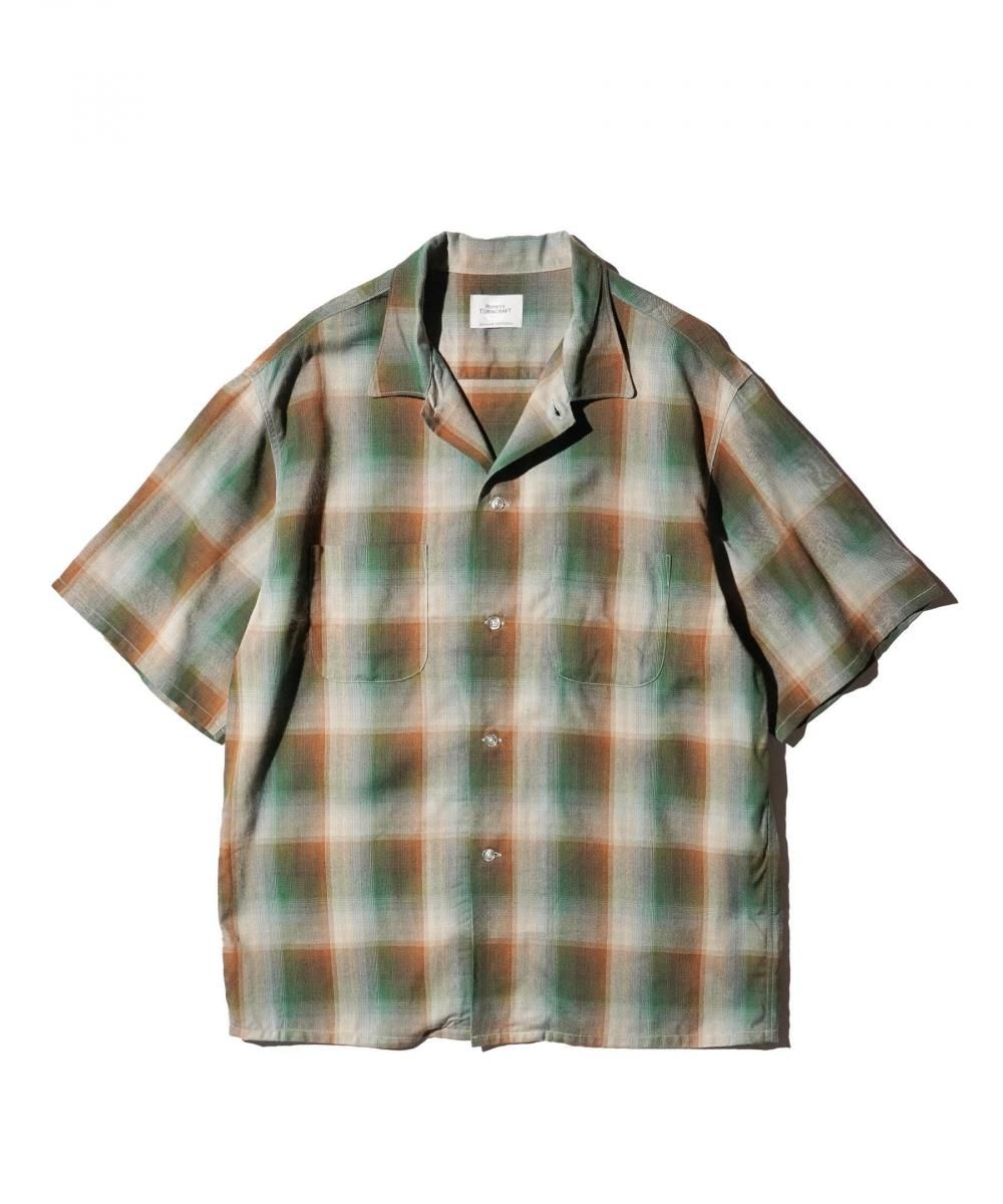 TOWNCRAFT / 60S OMBRE PLAID RAYON SS SHIRTS MADE IN JAPAN