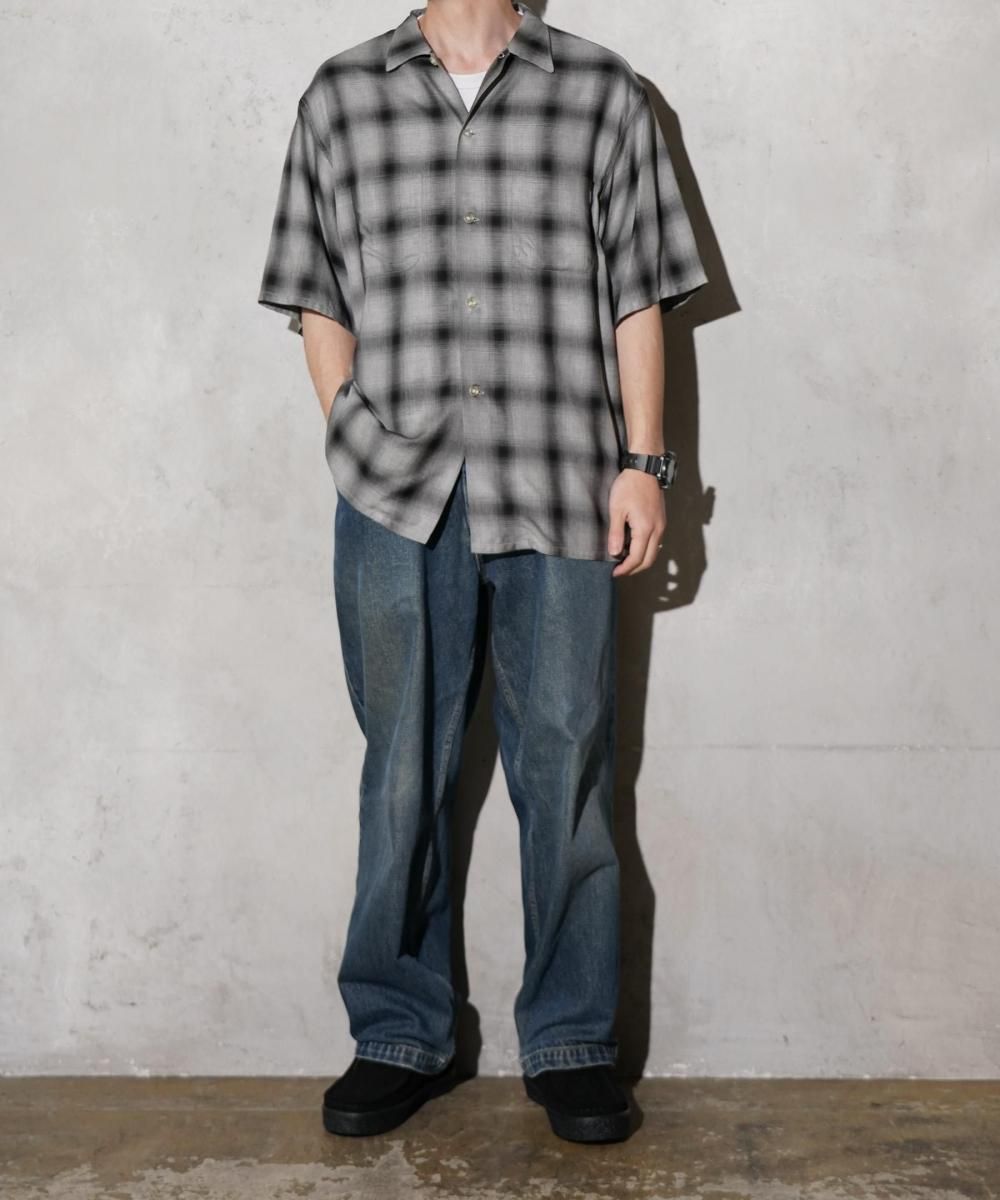 60s GRANELLA Ombre plaid rayon 青ベース　オンブレ 60s GRANELLA Ombre plaid rayon 青ベース オンブレ - メルカリ