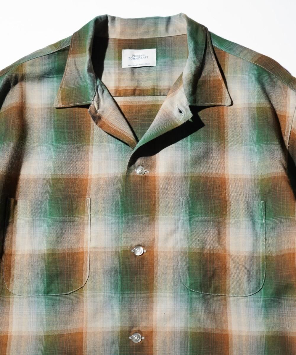 60s TOWNCRAFT vintage ombre shirts オンブレ TOWNCRAFT / 60S OMBRE LOOP COLLAR SHIRT MADE IN JAPAN