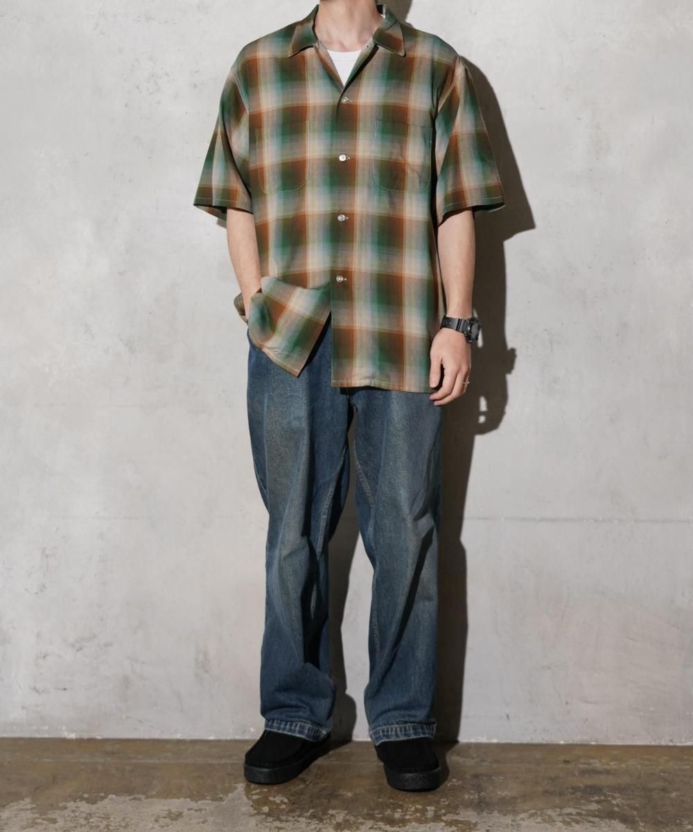 TOWNCRAFT / 60S OMBRE PLAID RAYON SS SHIRTS MADE IN JAPAN
