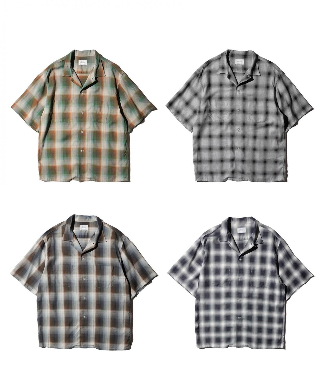 TOWNCRAFT / 60S OMBRE PLAID RAYON SS SHIRTS MADE IN JAPAN