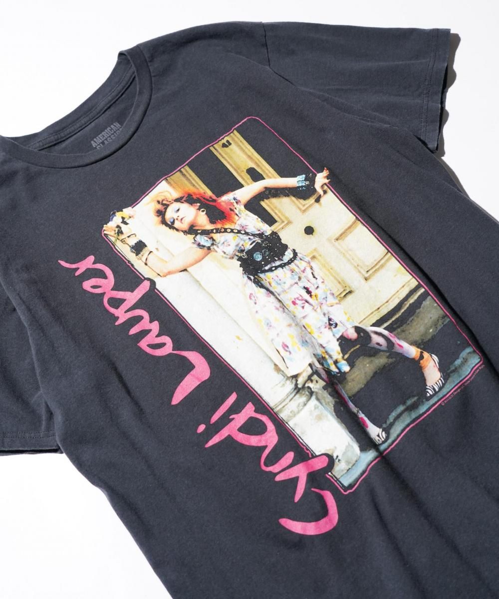 Cyndi Lauper グレー Tシャツ THRIFTY LOOK tシャツ / スリフティールック 'CYNDI LAUPER' TEE
